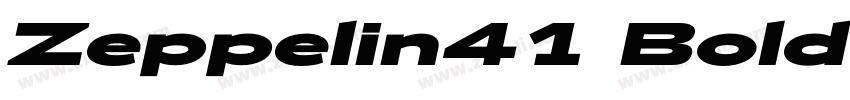 Zeppelin41 Bold字体转换